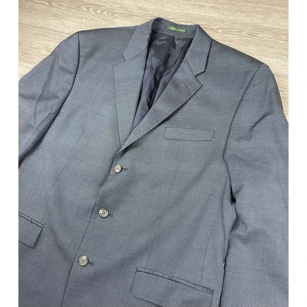 Lauren Ralph Lauren Men's Wool‎ 3 Button Suit Jacket Blue 47